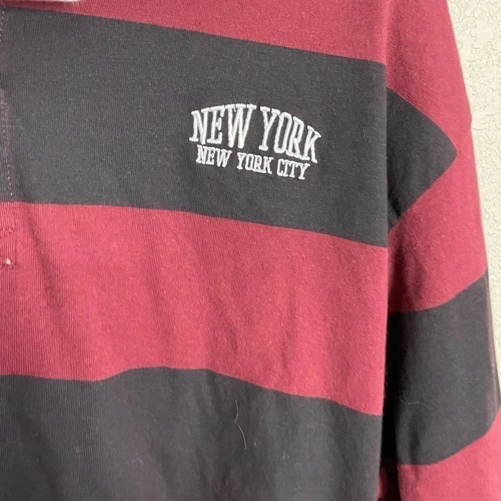 Forever 21 Stripe New York Crop Top Small - Picture 3 of 6